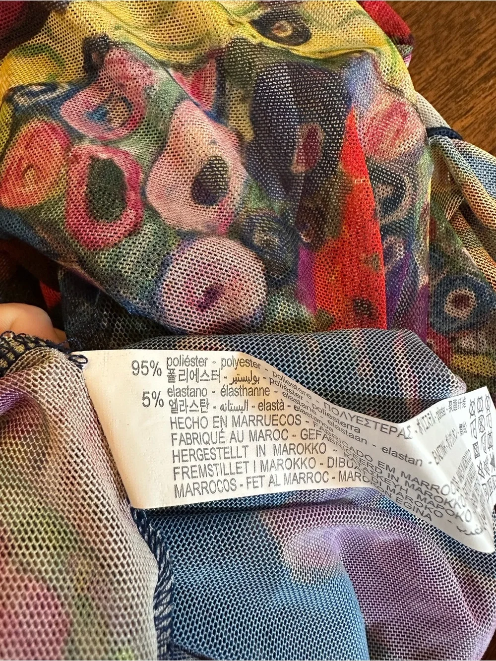 ZARA Art Print The Virgin Gustav Klimt Sheer Mesh Long Sleeve Bodysuit